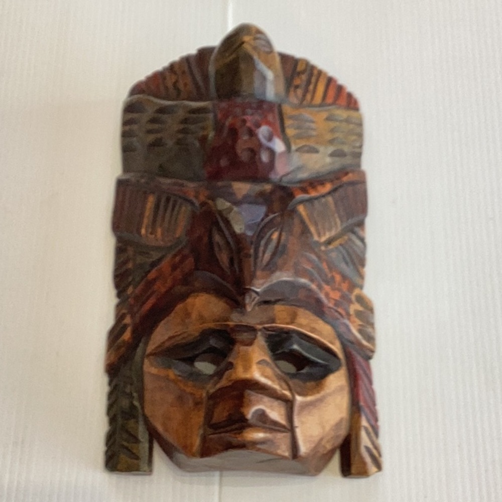 Tribal Mask Wood Carved Wall Hanging Wall Art Decor